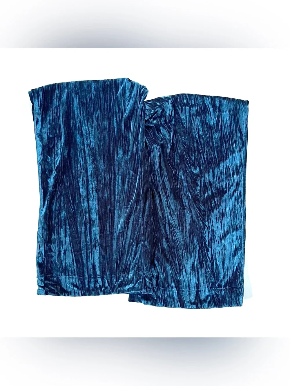 Free People Women’s Runaway Crushed Velvet Wide Leg Pants in Azul Blue (4)